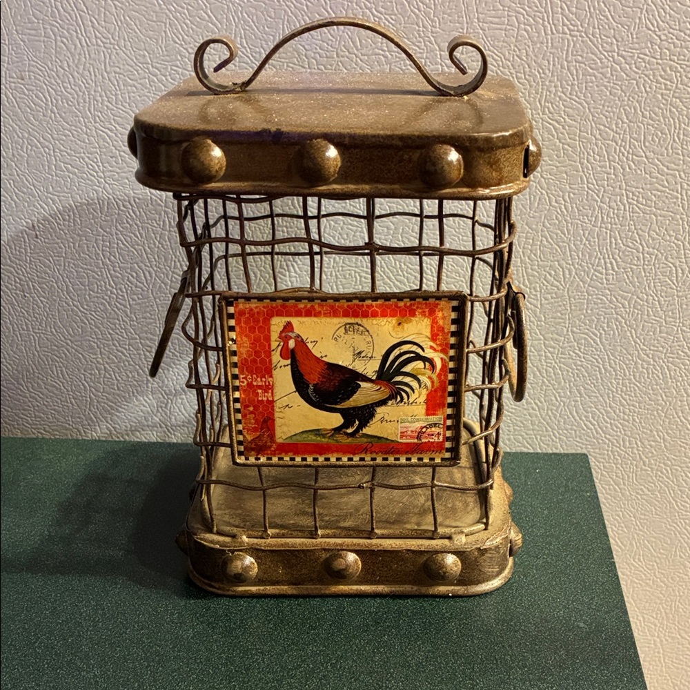 Hobby Lobby Vintage Rooster Wire Lantern